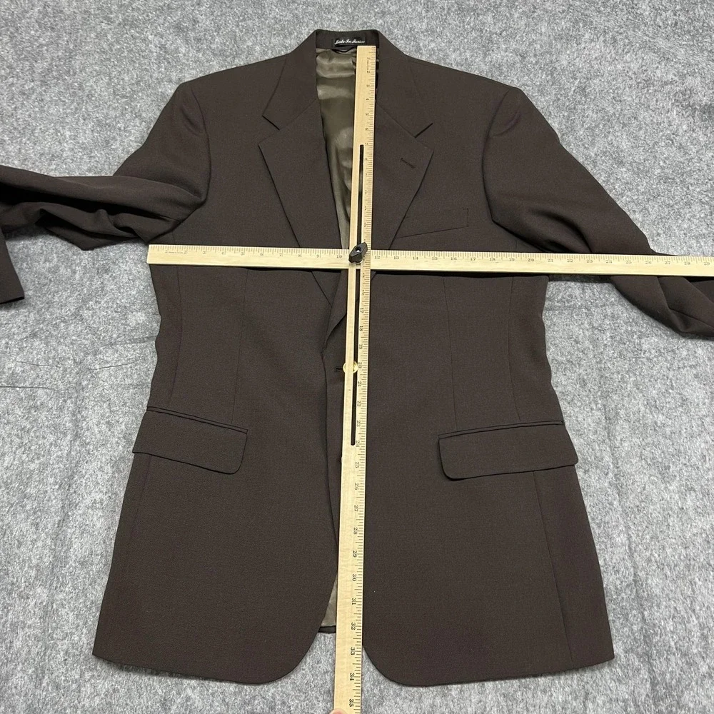 Wimbledon Of England Blazer Mens 40L Brown Wool Blend Gold Button Dillards READ